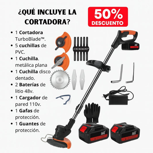 Cortadora Inalámbrica TurboBlade™ – Potente, liviana y fácil de usar