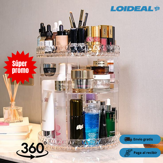 Organizador de maquillaje giratorio 360º
